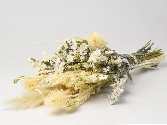 Flat Bouquet 60cm Natural White